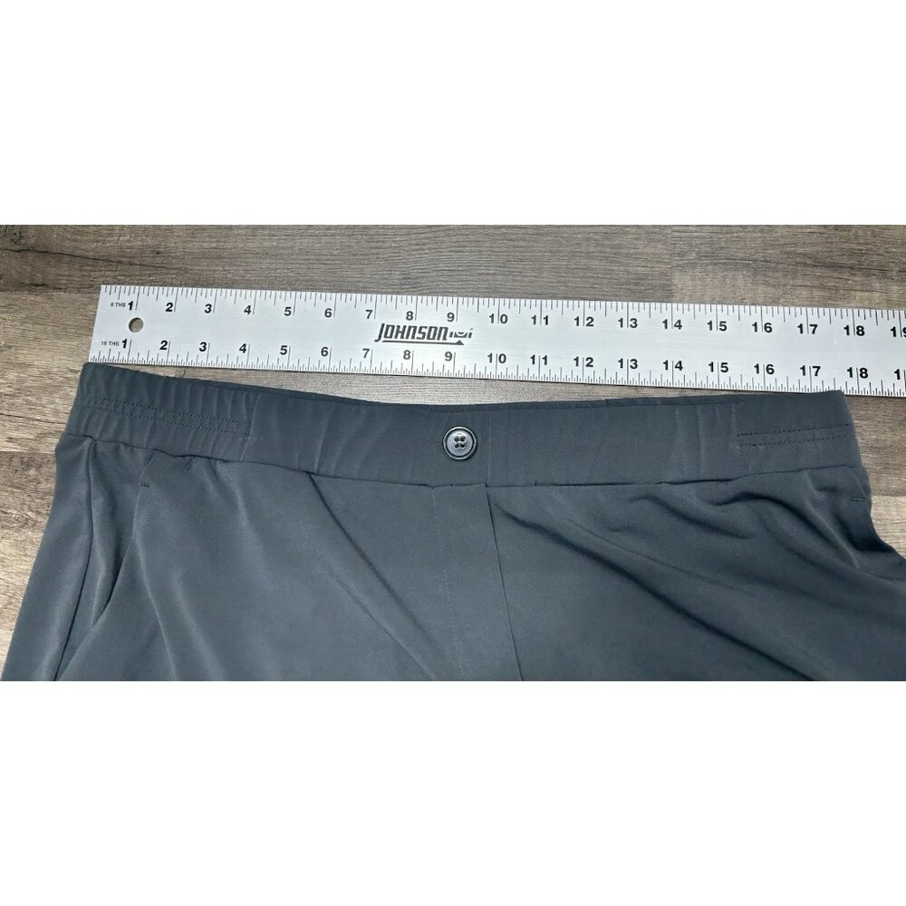 Susan Graver Liquid Knit Pull-On Pants Size Large Grey Elastic Waist Office - Picture 6 of 9